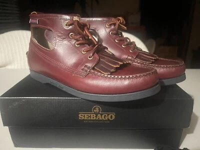 Sebago Women's 10 Dockside’s Unique Cut Out Ankle Boots Designed By Ronnie Fieg - Image 1 of 4