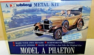 HUBLEY 1/22 ART.4856 METAL KIT "MODEL A PHAETON"ISTRUZIONI BOX ORIGINALE - Immagine 1 di 3