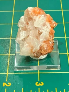 Thumbnail - Stilbite blades w/Heulandite on acrylic base- Nashik, India - Picture 1 of 8