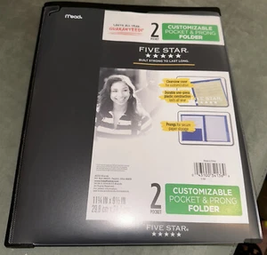 Fünf Sterne anpassbare Tasche & Krappe. Schwarzer Ordner, Sofort-Lernkarte erstellen - Bild 1 von 7