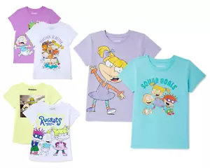 Nickelodeon Rugrats Girls Short Sleeve Cute Graphic T-Shirts 2-Pack - Great Gift - Picture 1 of 12