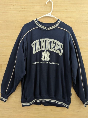 Lee Sport New York Yankees Mens Sweatshirt Blue Large Vintage Y2K MLB Pullover Cover