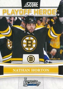 2011-12 Score PLAYOFF HEROES #5 NATHAN HORTON - Boston Bruins