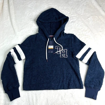 Tommy Hilfiger Suéter Mujer Talla S Azul Universitario Polar Sudadera con Capucha Nuevo con Etiquetas Foto 1 de 4