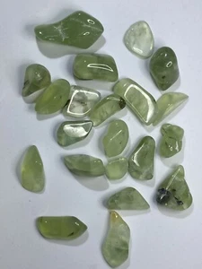 Lot PREHNIT Trommelsteine (100 gr ) Prehnite tumbled, Tanzania - Bild 1 von 2