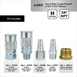 Milton® H-Style Coupler and Plug Reducer Kit - Picture 1 of 12