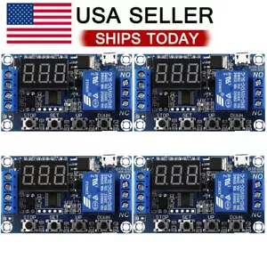 4PCS DC 6-30V 1-Way Relay Module Power-off Trigger Delay Cycle Timer Switch US - Picture 1 of 5