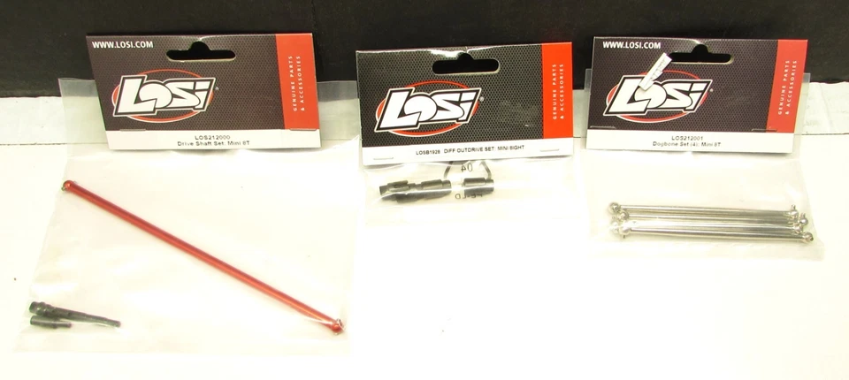 LOSI Mini 8T Dogbone Set and Diff Outdrive Set and Center driveshaft set NEW - Image 1 of 2
