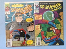 Spider-man Unlimited # 3 and 4 Marvel comics VF 1993 bagged and boarded