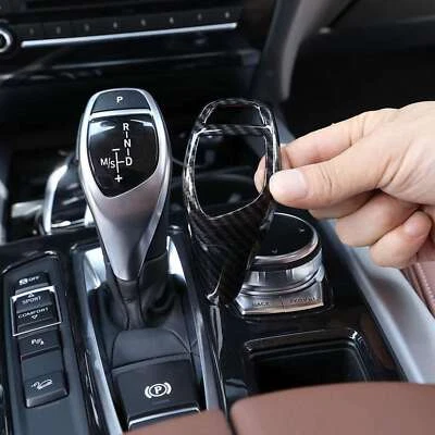 Cubierta de perilla de cambio de marchas ABS negro carbono para BMW F30 F20 F10 F15 F25 X5 X3 Foto 1 de 4