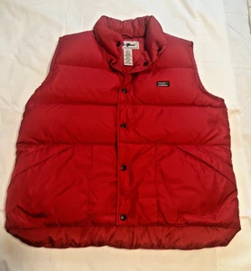 LL Bean Winter Goose Down Puffer Vest Children's Youth Large 14-16 Red - Picture 1 of 11