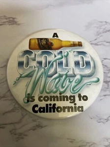 Miller Cold Wave  Beer Pinback Button Pin BEE-10 - Picture 1 of 4