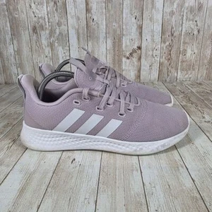 Adidas Running Shoes Lavender White Stripe Lightweight Sneakers Size 9 - Picture 1 of 7