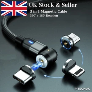 New P-TECHUK Magnetic Charger Cable Magnetic Cable USB Cable for iPhone A15 - Picture 1 of 15