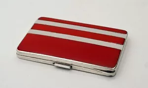 Art Deco - Lata de pastillas de guilloche y esmalte de plata - Martin Mayer + estuche - Imagen 1 de 8