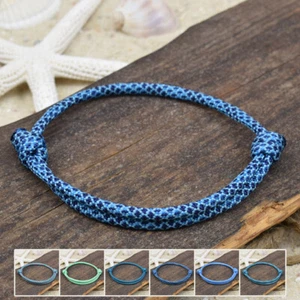 ❦ Armband Fußband IVO | Paracord | 4 mm | Surfer | Verschiebeknoten | 11 ❦ - Bild 1 von 8
