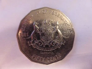 SALE 1 x 2001 50 cent Australian Tasmania - Circ very Rare Tas - Picture 1 of 2