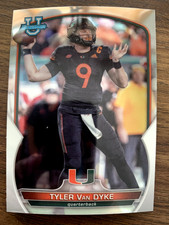 Tyler Van Dyke 2022 Bowman U Chrome University Base #7 Miami Hurricanes