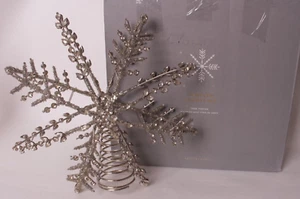Pottery Barn Schmuck Schneeflocke Handarbeit Weihnachtsbaum Topper - Bild 1 von 1