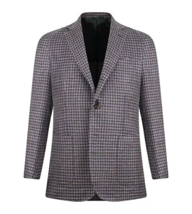 STILE LATINO handmade blazer US 46 EU 56 linen silk cotton Vincenzo Attolini - Picture 1 of 4