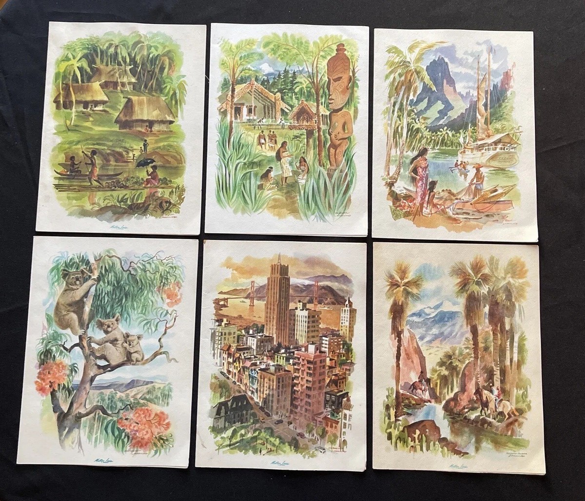 レア40年代オリジナルMatsonマトソンラインディナーメニューフラッグ他