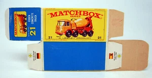 Streichholzschachtel Nr. 21D Futterzementmischer original leer "E" Box - Bild 1 von 2