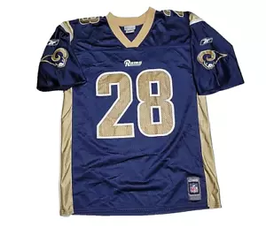 Vintage Reebok St.Louis Rams Marshall Faulk #28 NFL Football Jersey Men's Large - Picture 1 of 10