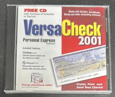 VersaCheck 2001 Personal Express Edition PC Computer Print Checks Software (New) - Image 1 of 4