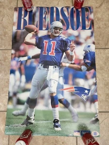 Drew Bledsoe New England Patriots NFL 1993 Signed Autographed POSTER Starline - Picture 1 of 7