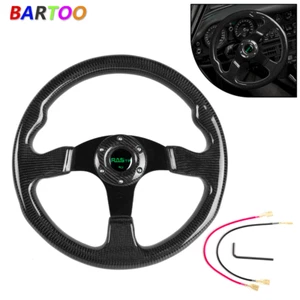 Carbon Fiber 13” 340mm Universal 6 Bolt Racing Drifting Sport Steering Wheel - Picture 1 of 10