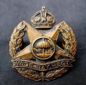 AUSTRALIAN COLLAR BADGE 'WIDE BAY REGIMENT' OFFICERS BRONZE. 1930-1942 - Picture 1 of 3