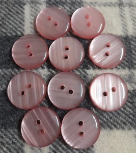 20mm Fancy Vintage Pearlised Pink Buttons 10pcs - Picture 1 of 7