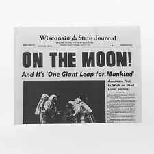 NEWSPAPER REPRINT - 1969 - On the Moon! 'One Giant Leap for Mankind'