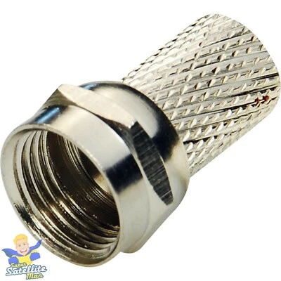 SSM 100 x CONECTOR DE GIRO ÚNICO F PARA WF100 / CT 100 / RG6 CABLE COAXIAL ÚNICO