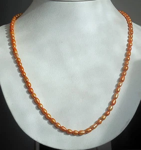 ARTISAN Golden Cultured Pearls Long NECKLACE - Picture 1 of 3