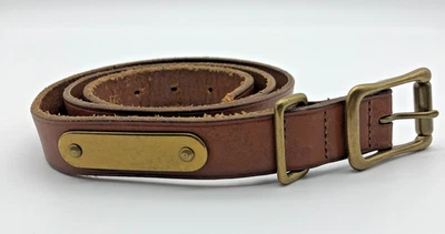 Cinturón de cuero italiano Polo Ralph Lauren para hombre talla 38 cartel de latón personalizable Foto 1 de 4