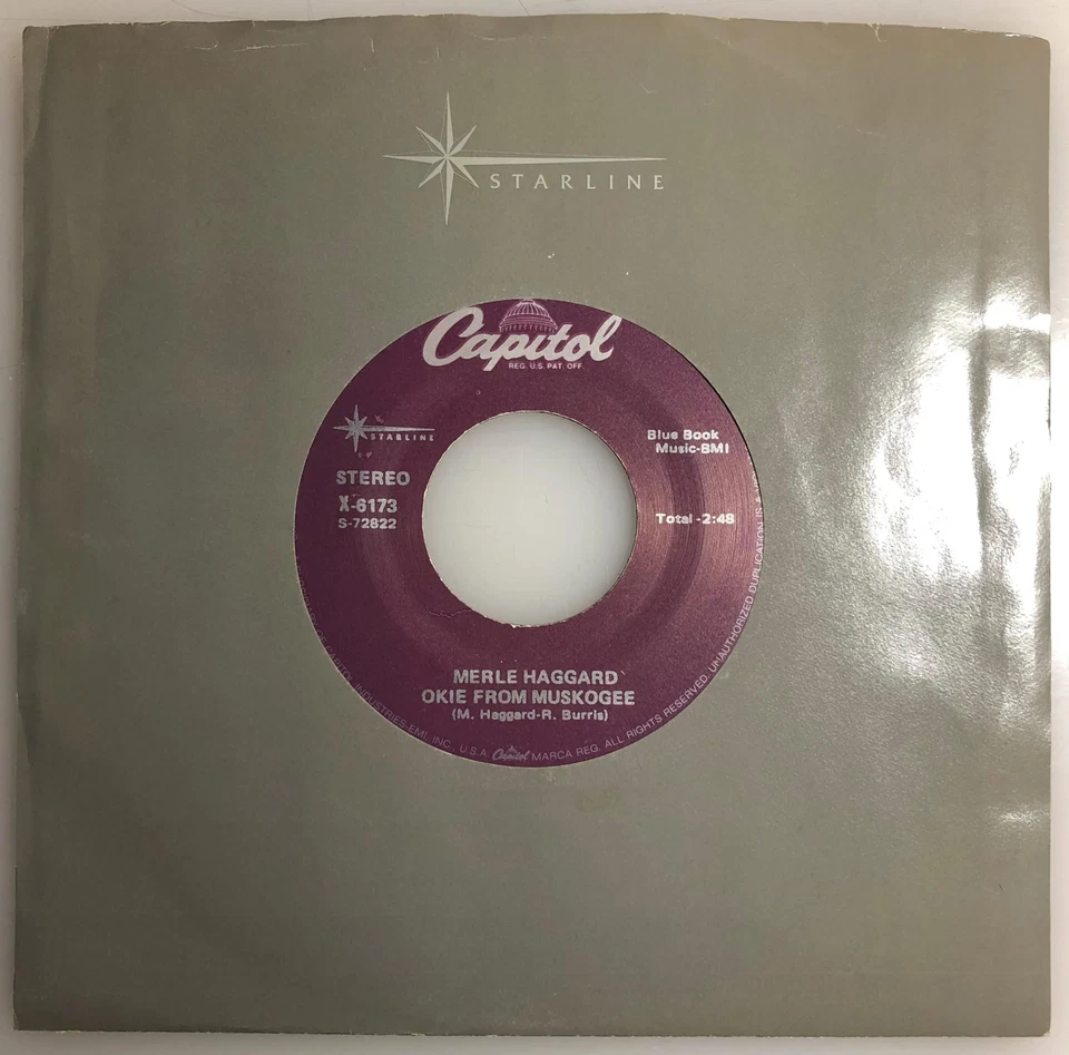 Merle Haggard / Okie From Muskogee / Capitol 45rpm / NM+ - Image 1 of 4