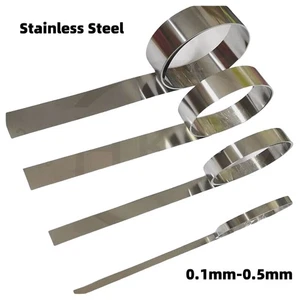 5M Länge 304 Edelstahl Band Folie Blech Platte Streifen Panel 0,1mm-1 mm Dick - Picture 1 of 3
