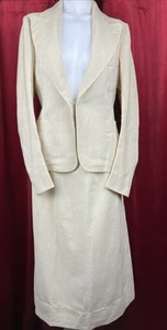 Rare! 1930s Palm Beach Belt Back 3 pocket Woman’s Skirt Suit Peak Lapel 30s - Picture 1 of 13