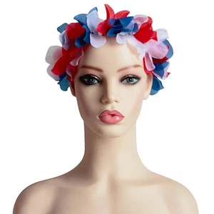 5 piezas diadema de flores artificial mujer costera resort aros para el cabello vacaciones - Imagen 1 de 11