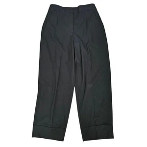 Zara Hose weites Bein Anzughose Damen Medium schwarz hoher Bund Bündchen - Bild 1 von 6