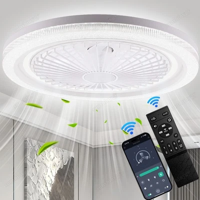 WZTO Deckenventilator mit Beleuchtung Deckenleuchte mit Ventilator App Fernbedienung