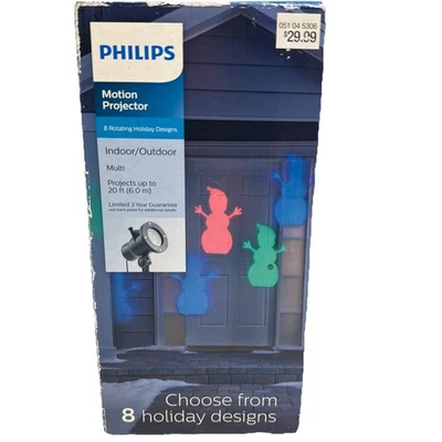 Philips LED Motion Projector 8 Rotating Holiday Christmas Winter Indoor Outdoor - Image 1 of 4