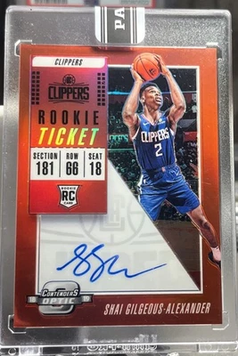 2018-19 Contenders Optic Shai Gilgeous-Alexander Red Auto RC ‘25 Black Box 1/1🔥 - Image 1 of 2