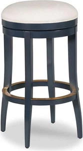 McNally Bar Stool-Woodbridge Navy and White Traditional Design - Picture 1 of 1