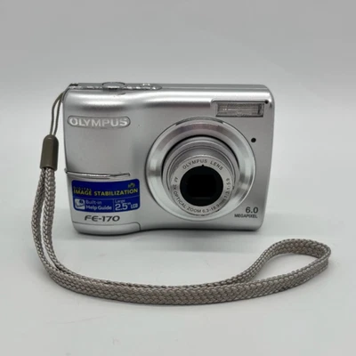 Olympus FE-170 Compact Digital Camera 6MP CCD 3x Optical Zoom No xD Card - Image 1 of 4
