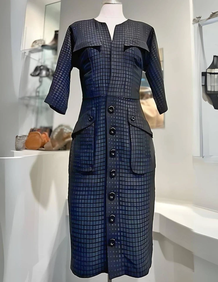 Byron Lars Jaquard Long Sleeves Dress Size 6 - Image 1 of 1