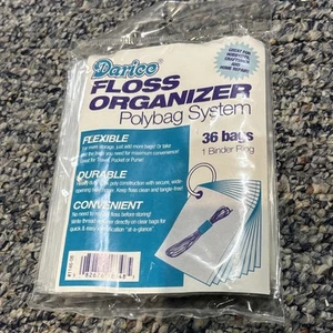Vintage Darice Floss Organizer Bags w/ Binder Ring 36 Polybags #1146-08 NIP - Picture 1 of 3