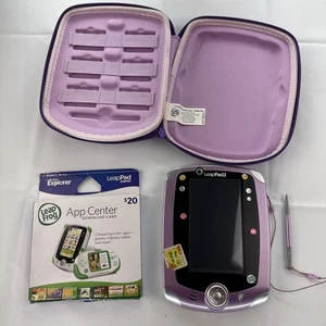 LeapFrog LeapPad 2 Explorer Sistema de Aprendizaje Estuche Púrpura 20$ Tarjeta de Descarga de Aplicación - Imagen 1 de 8