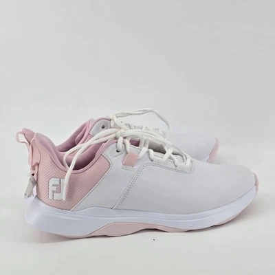 Zapato de golf FootJoy 2024 ProLite para mujer - blanco/rosa 98200 talla 9M nuevo $110,00 Foto 1 de 4
